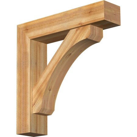 Ekena Millwork Legacy Block Rough Sawn Bracket w/ Offset Brace, Western Red Cedar, 8"W x 36"D x 36"H BKT0806X36X36LEC05RWR
